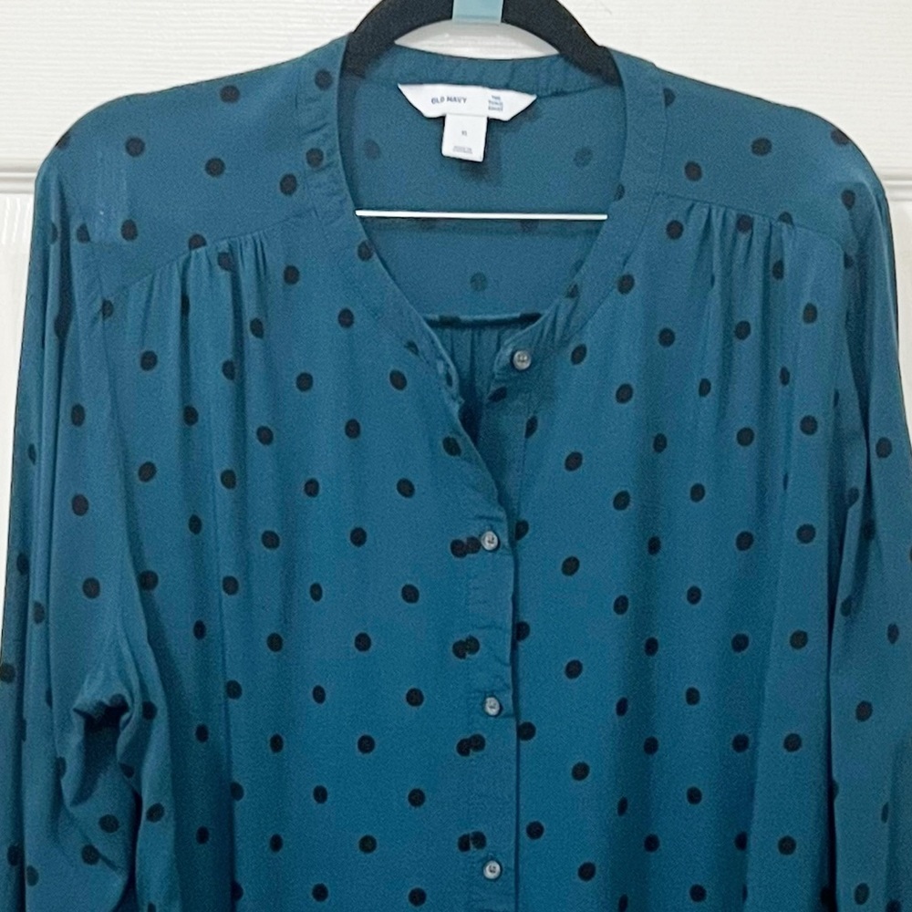 Old Navy Polka Dot The Tunic Shirt Size X-Large - Picture 2 of 4